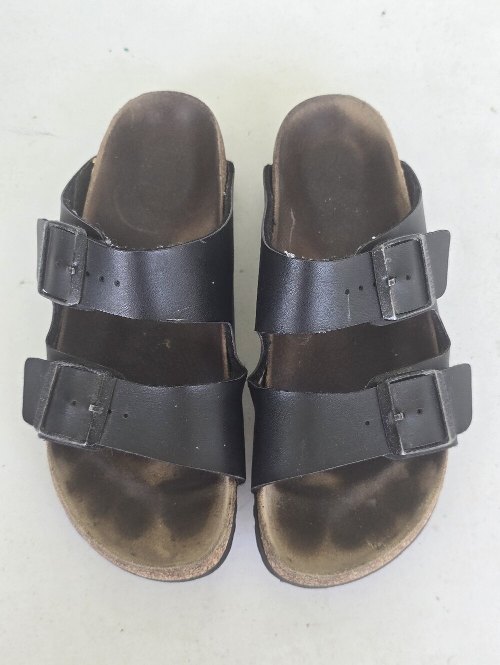 Birkenstock Arizona Black Double Strap Buckle Slide Sandals Women Sz 7